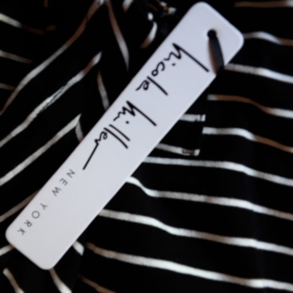 Nicole Miller Striped Knit T-shirt Dress NWT - Picture 3 of 4